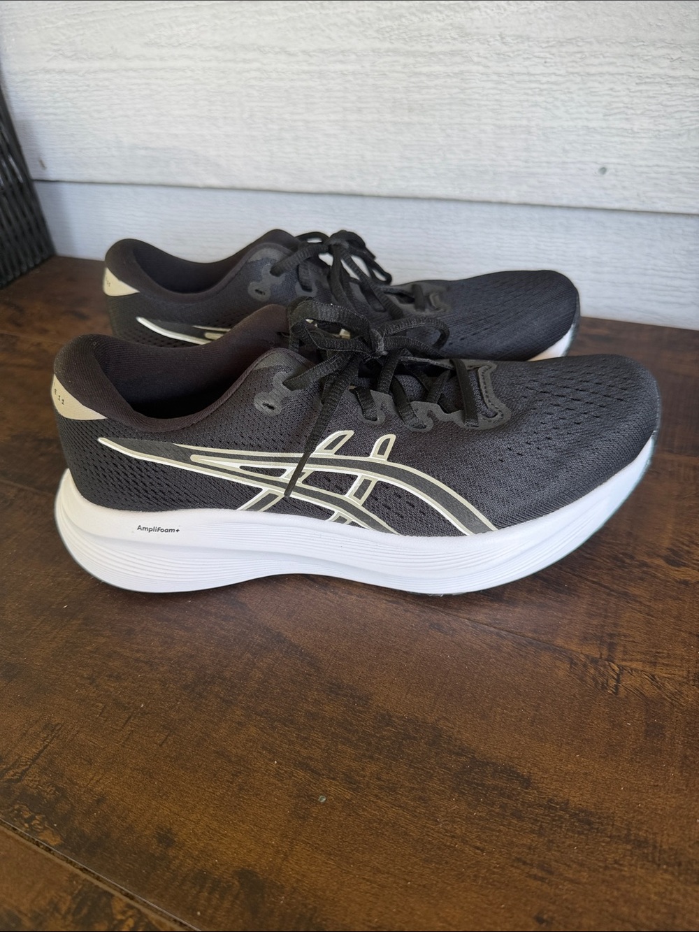 Asics Black and White Women's Running Sneakers
